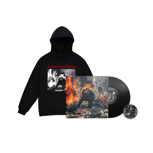 Pack ALMA Collector "Émeutier" Vinyle + Sweatshirt + Patch brodé