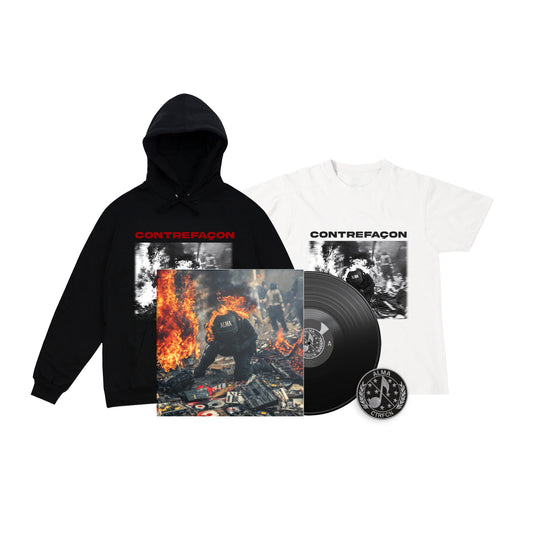 Pack ALMA Collector "Révolutionnaire" Vinyle + T-shirt + Sweatshirt + Patch brodé